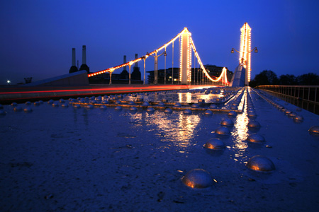 Chelsea Bridge reflections