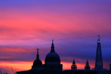 St Paul's and Shard sunrise