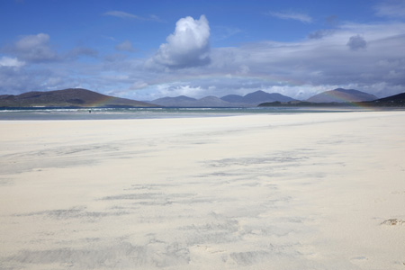 Luskentyre rainbow, Isle of Harris, Outer Hebrides, Scotland