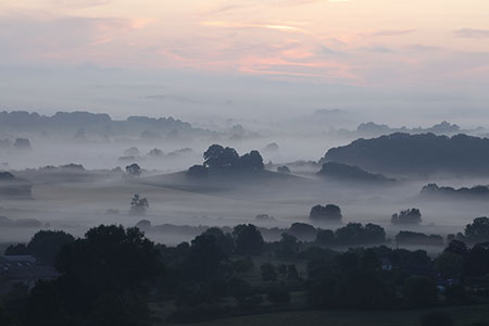 South Cadbury mist, Somerset